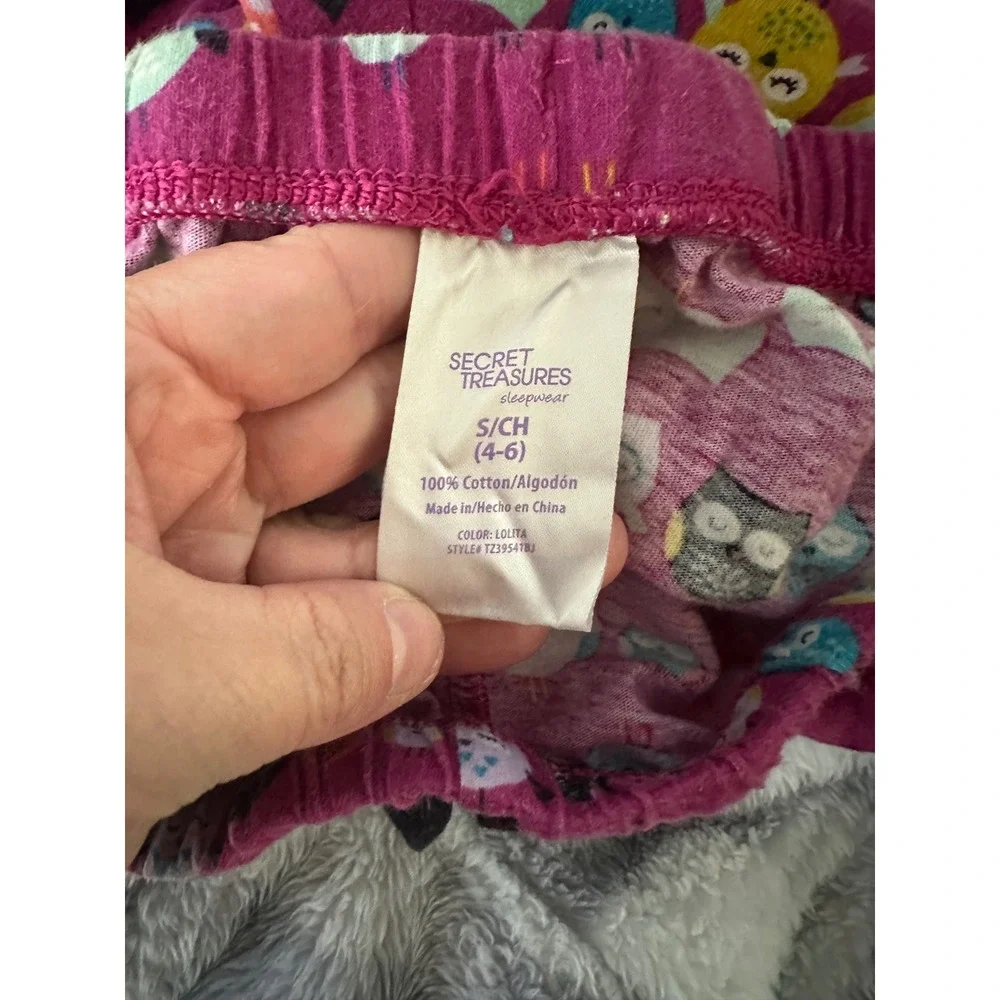 Secret Treasures Pajama Shorts Womens S Purple Lolita Owl Print Cotton TZ3954TBJ